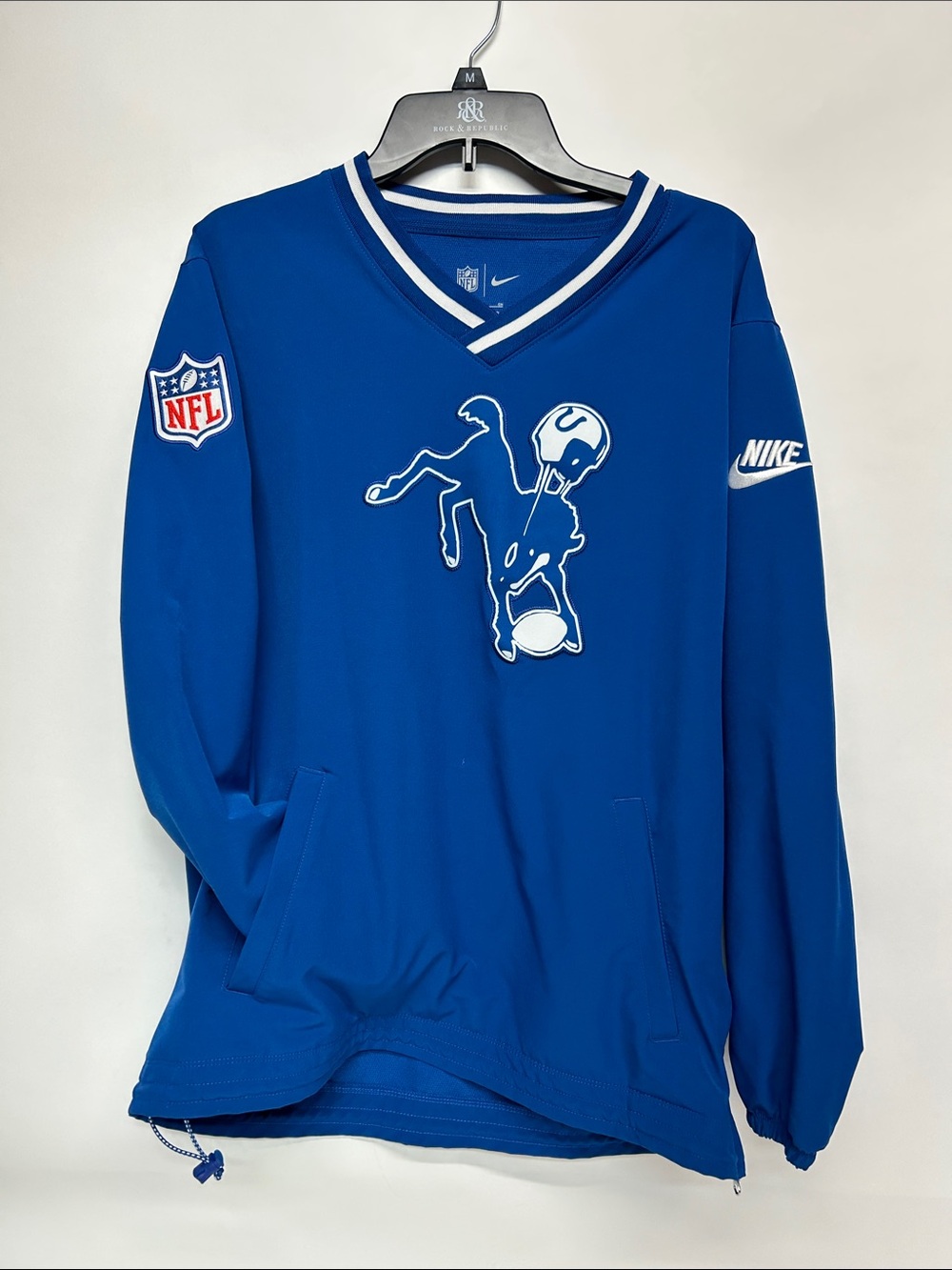 Nike Blue and White NFL Indiana Colts small pullover royal kicking colt